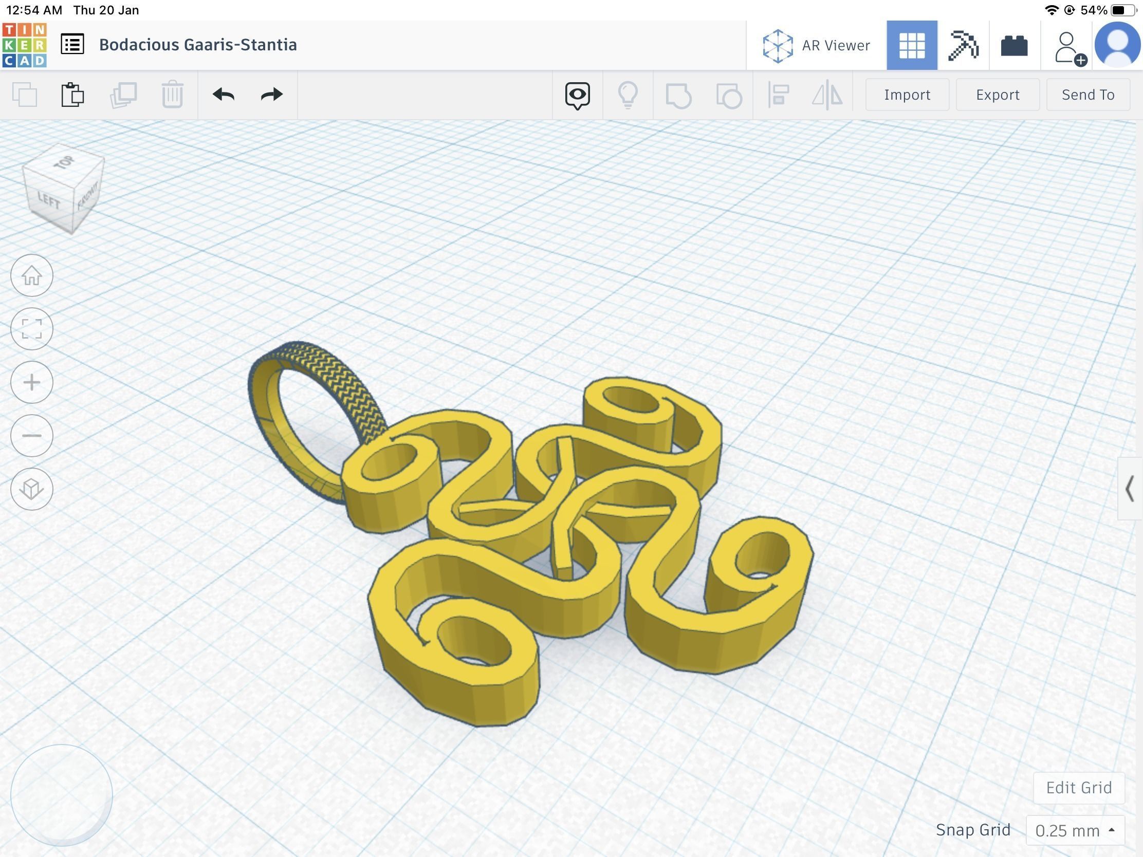Curvy wavy quads stl file 3D print model_7