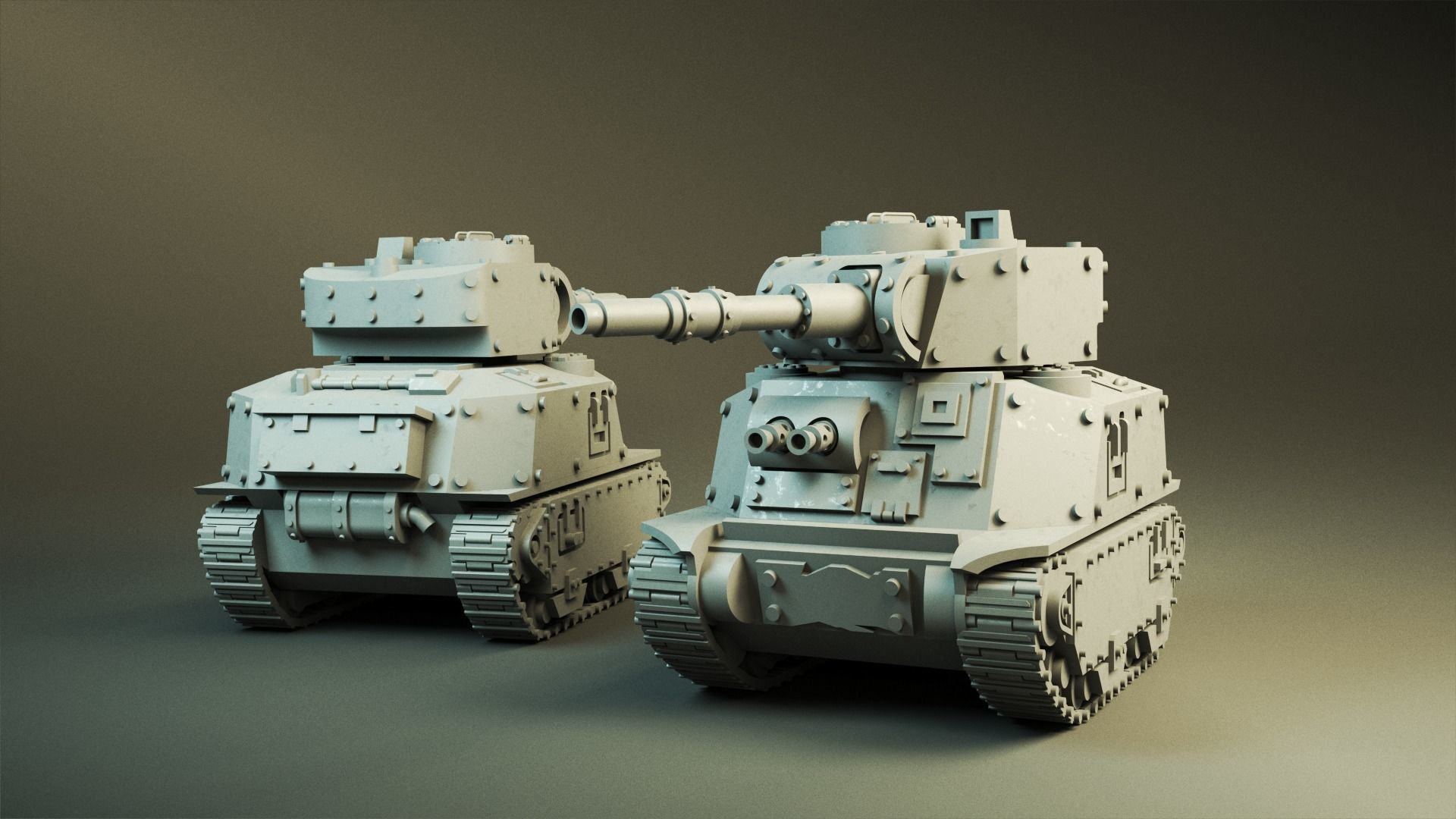 WW2 American M6 Heavy Grot Tank  3D print model_1