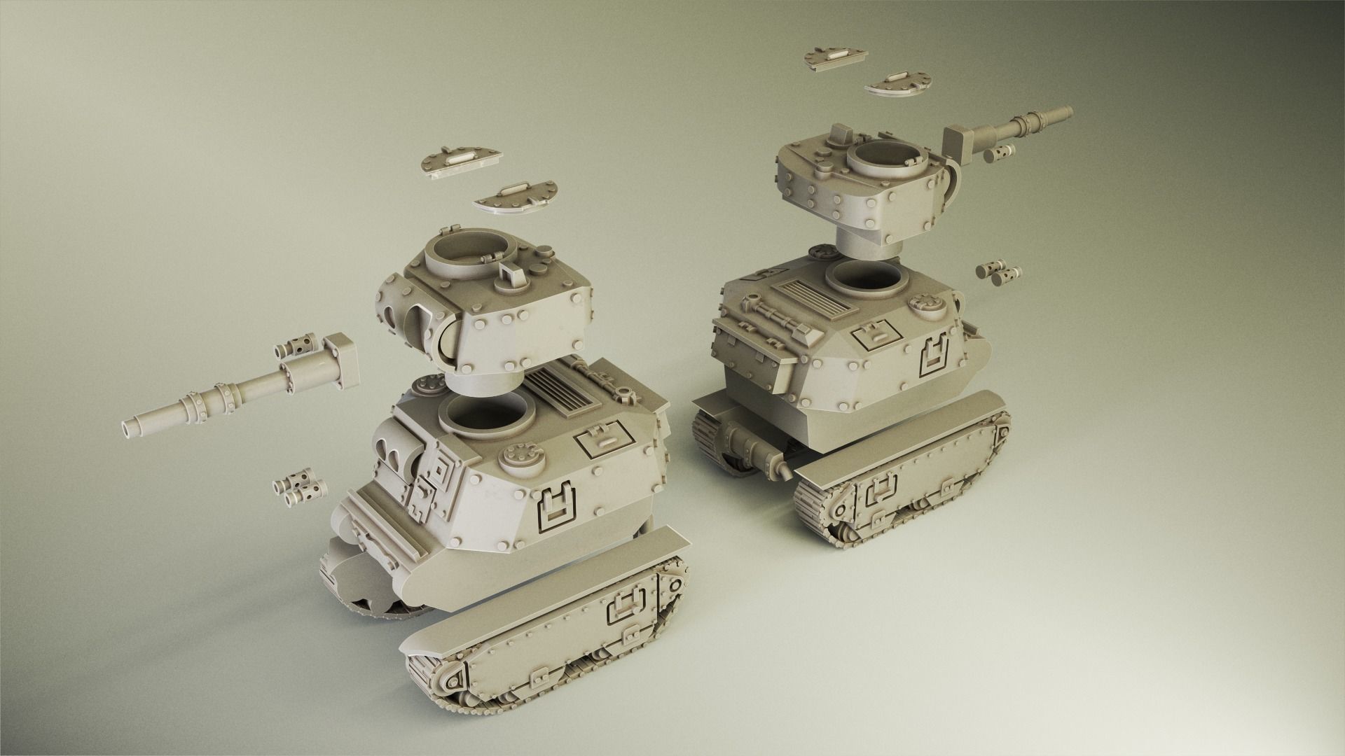WW2 American M6 Heavy Grot Tank  3D print model_2