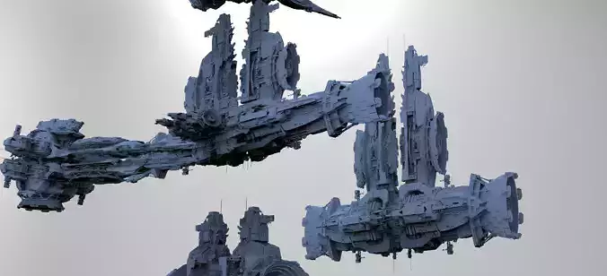 Sci-Fi Droid Prowler Ship Collection Pack 3D