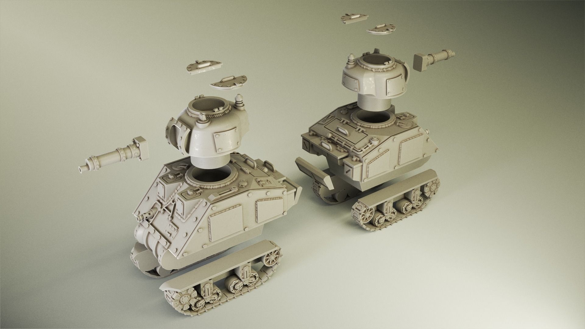 WW2 American Grot Tanks 3D print model_13
