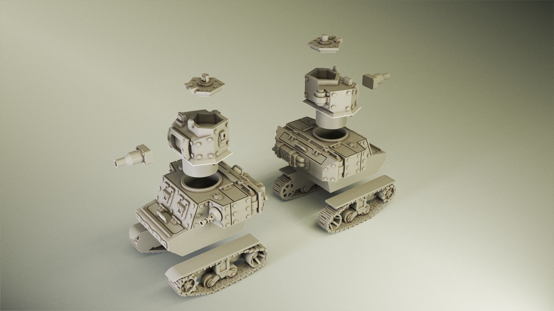 WW2 American Grot Tanks 3D print model_12