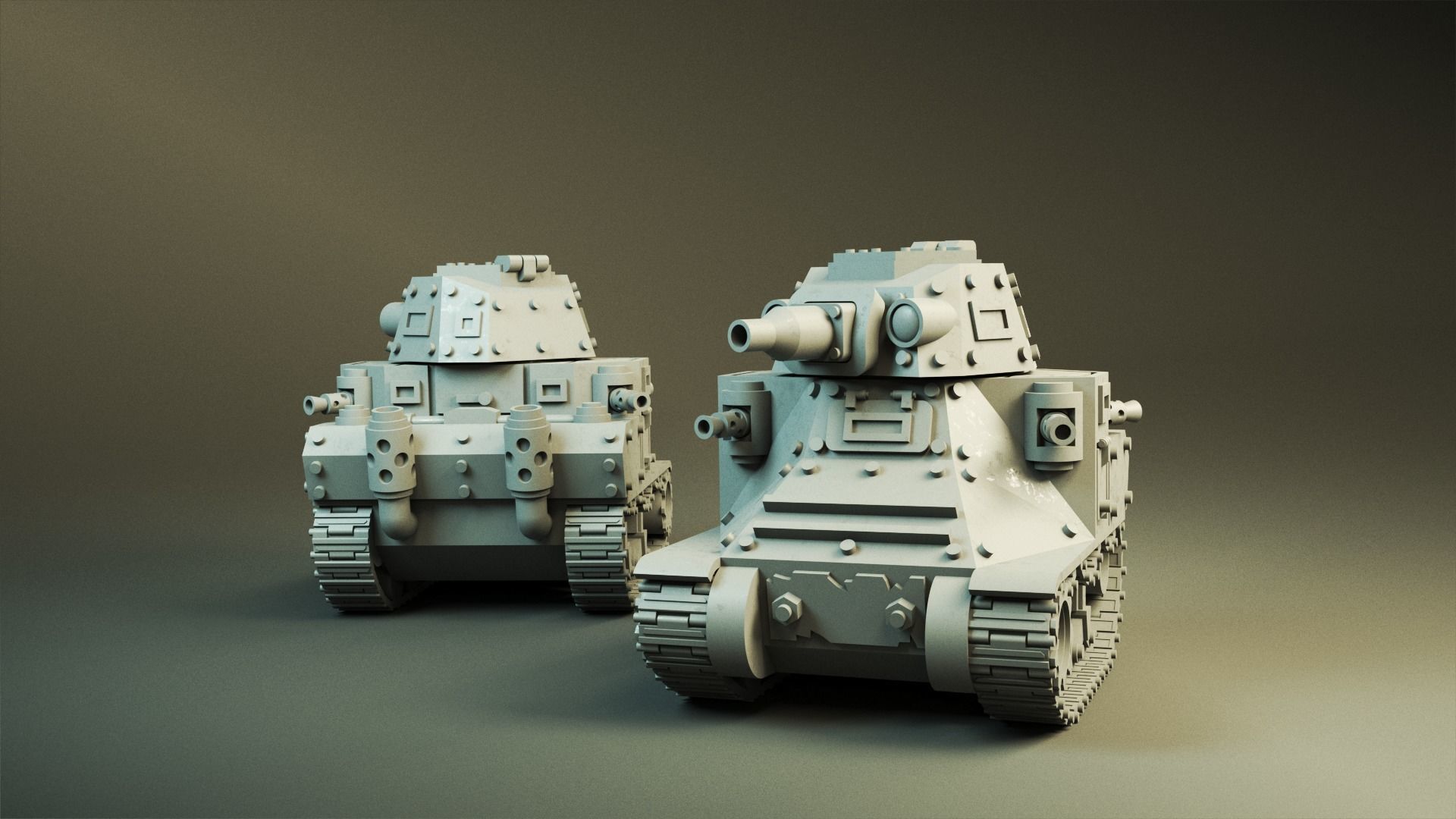 WW2 American Grot Tanks 3D print model_6