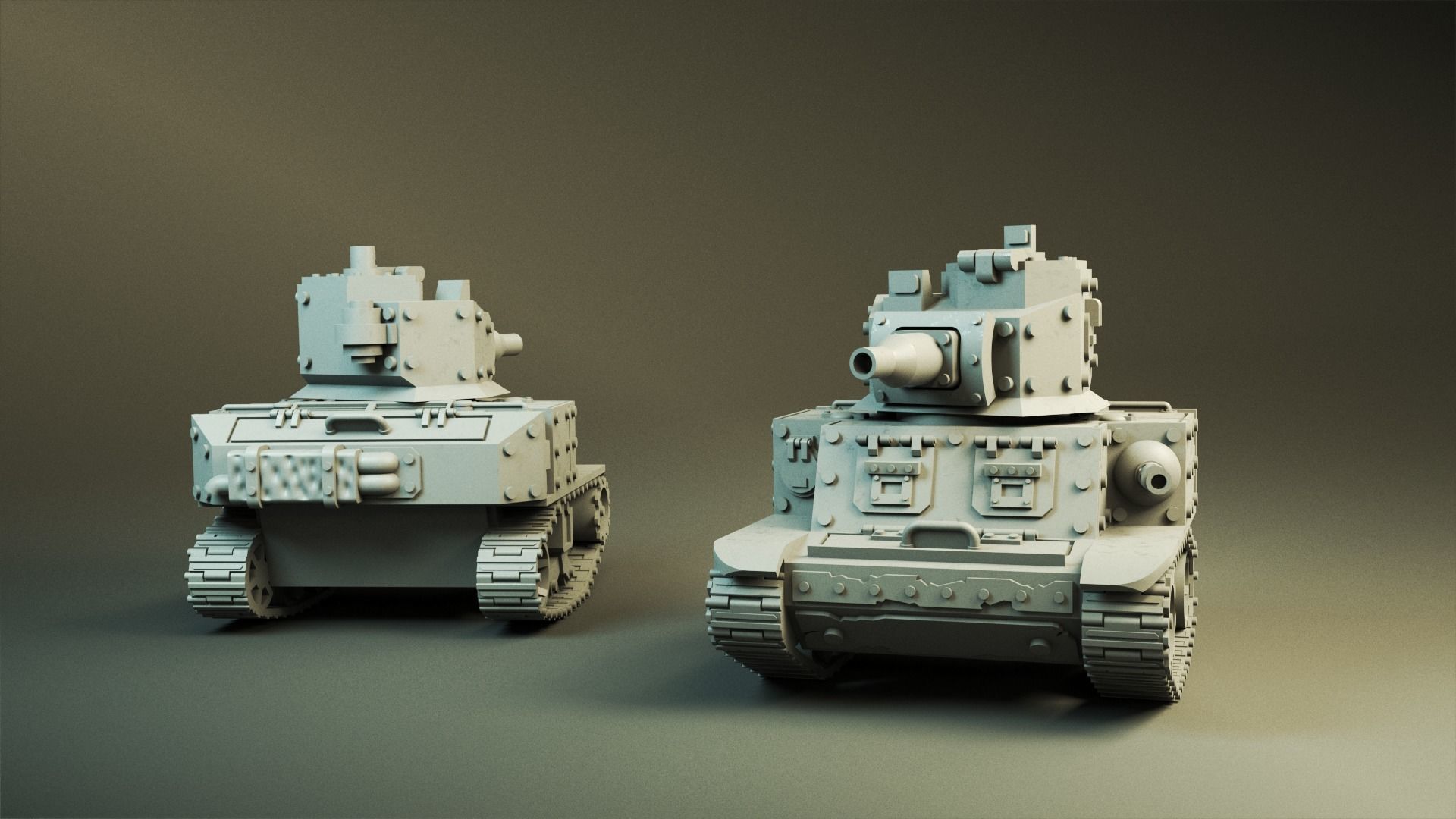 WW2 American Grot Tanks 3D print model_7