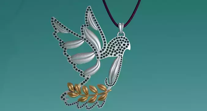 Jewelry pendant bird for 3D printing Free 3D print model