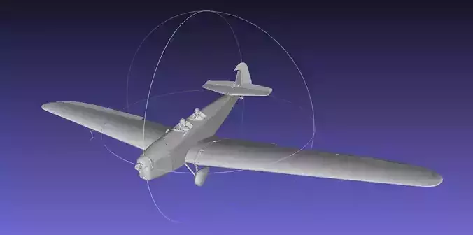 Airplane 3D model biplane 3D print model