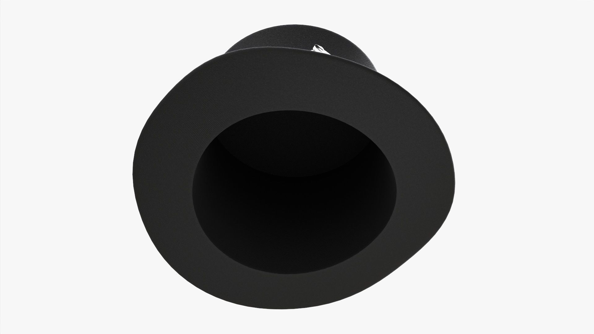 Black top hat with googles 3D model_4