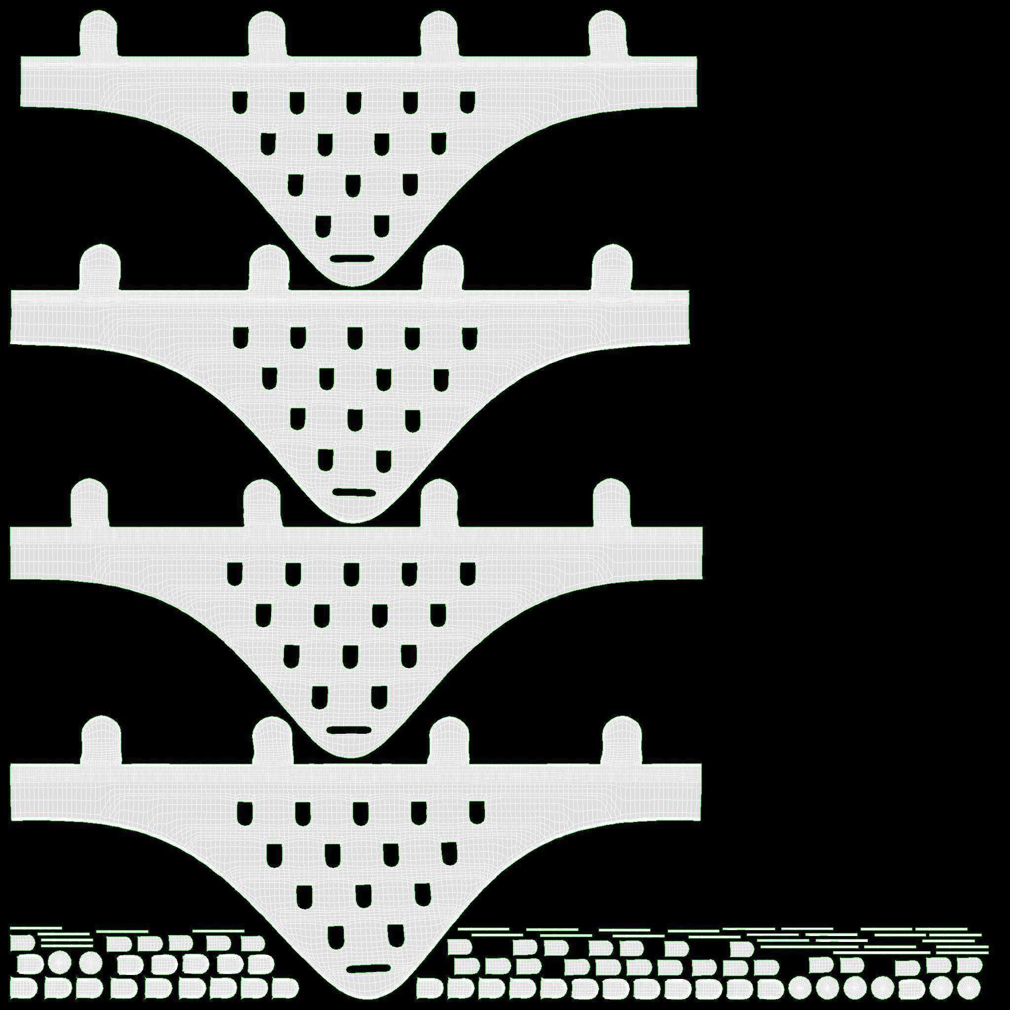 Black top hat with googles 3D model_13