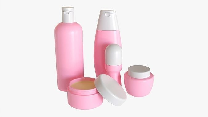 Hair and Body care set 3D model