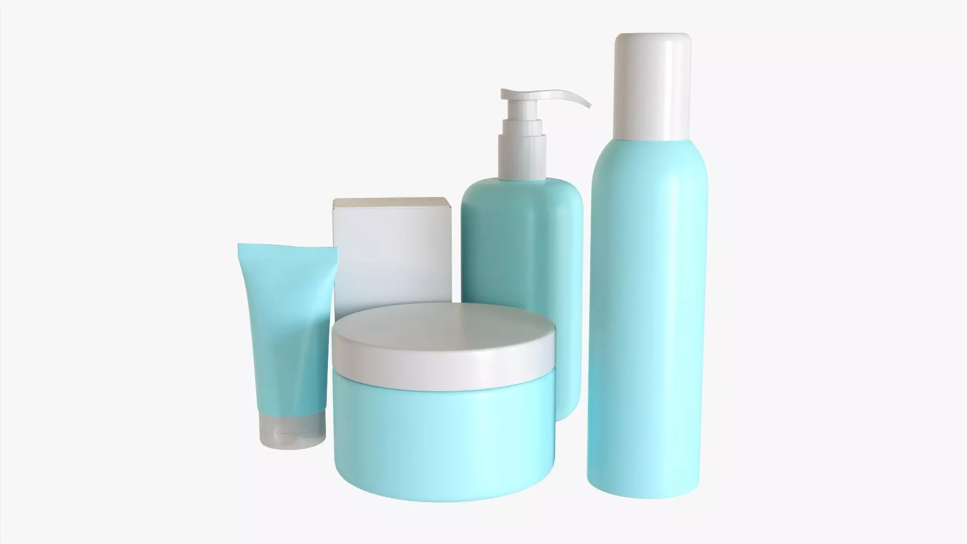 Body care mockup set 3D model_0