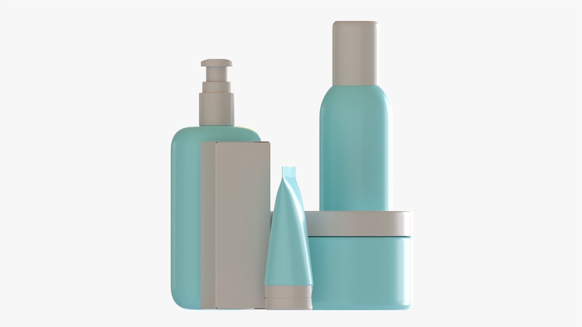 Body care mockup set 3D model_4