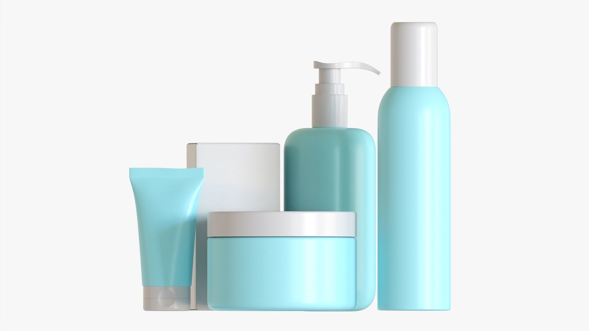 Body care mockup set 3D model_3