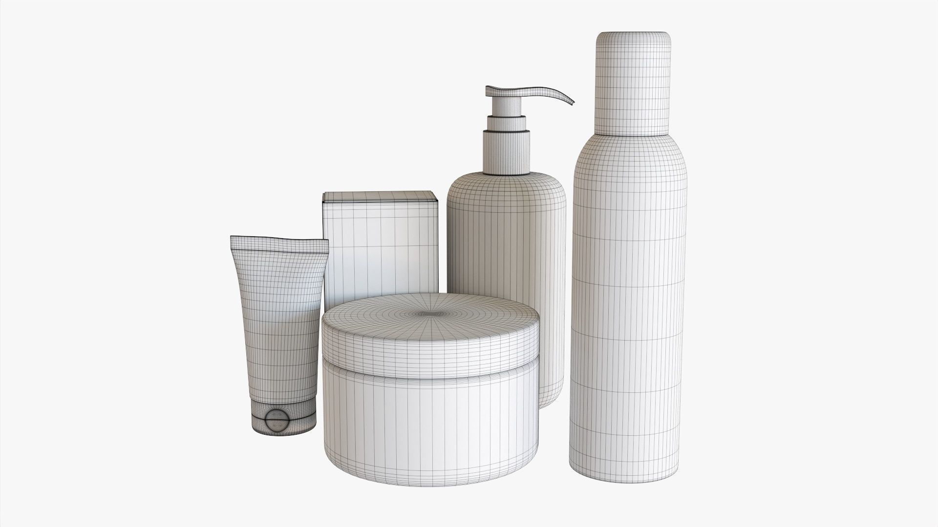 Body care mockup set 3D model_5