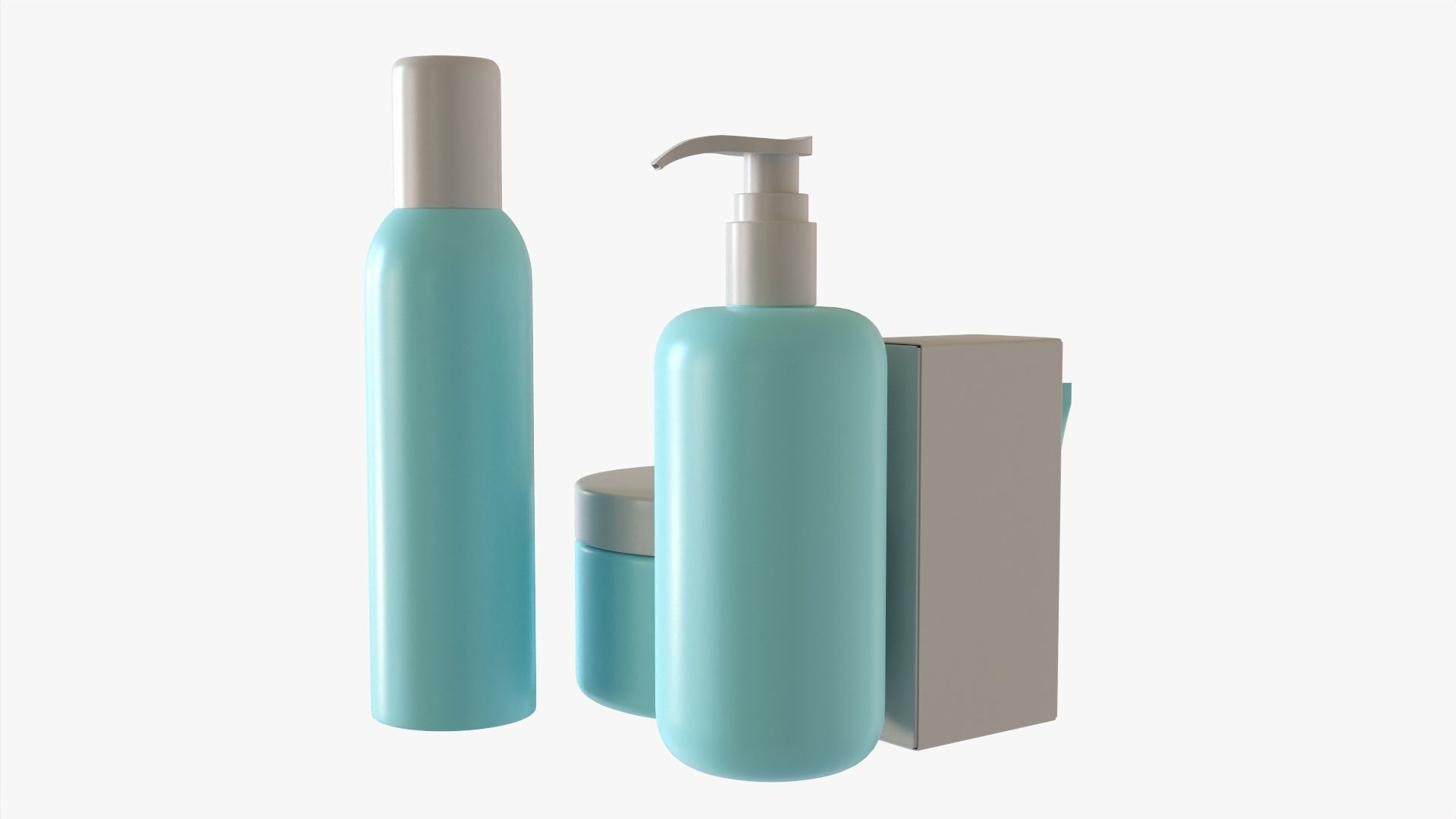 Body care mockup set 3D model_2