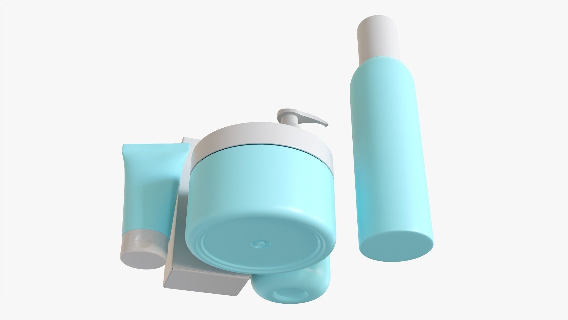 Body care mockup set 3D model_1