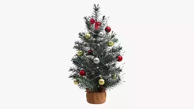Small Christmas tree decorated 3D model