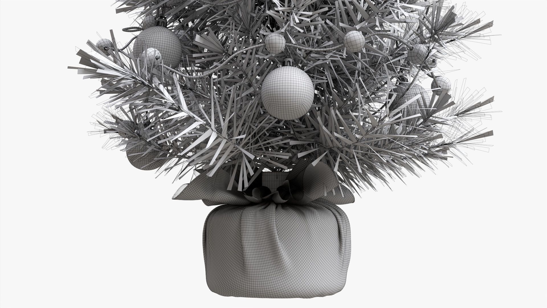 Small Christmas tree decorated 3D model_9