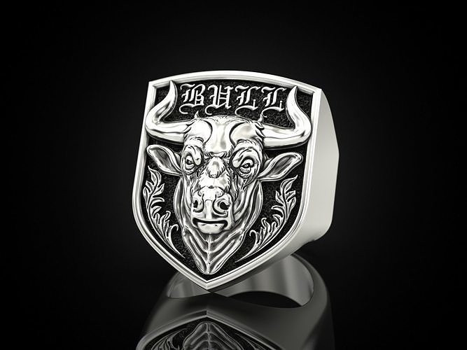 Ring bull head V2 3D print model