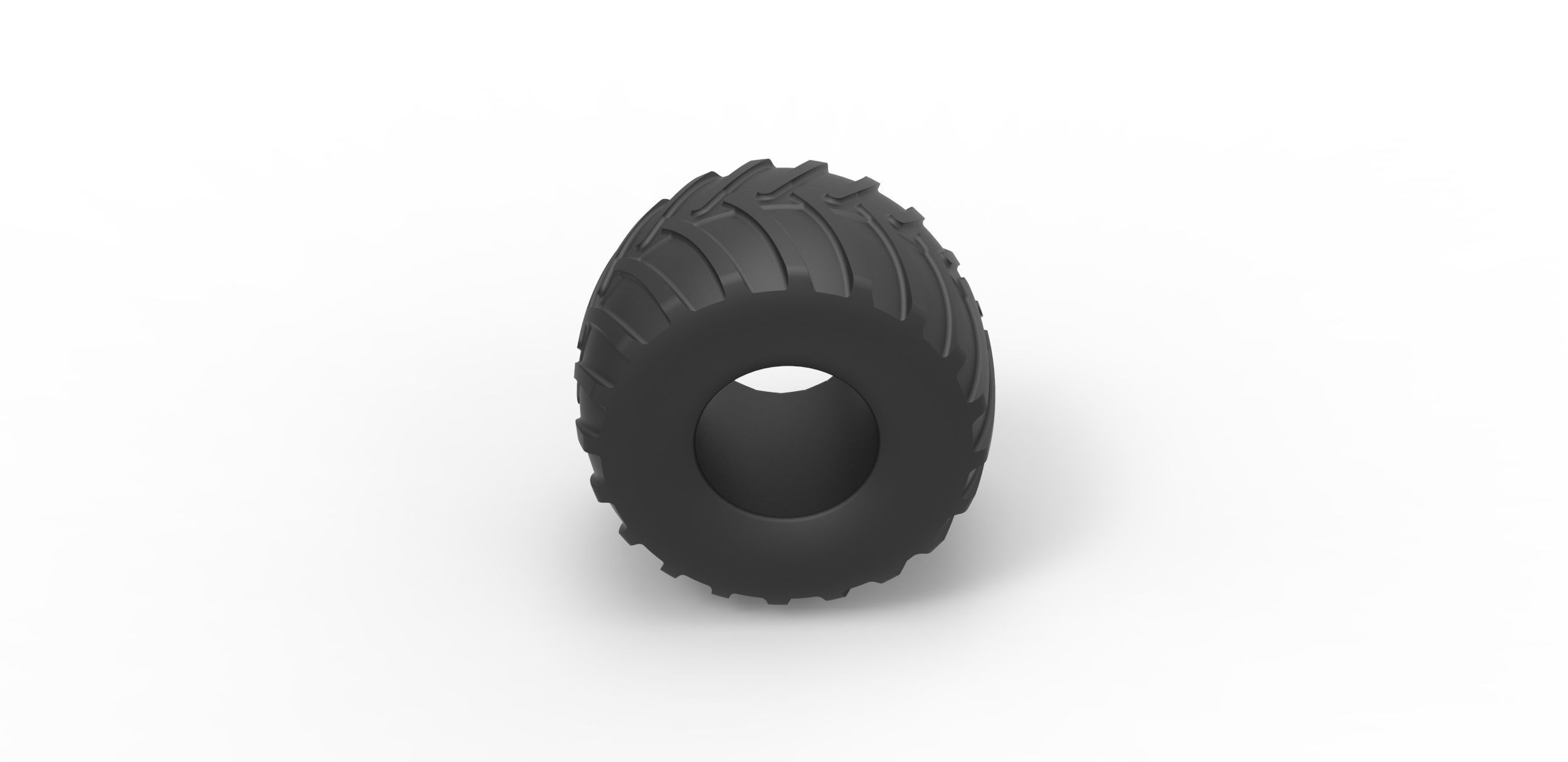 Monster truck tire Scale 1 to 25 3D print model_5