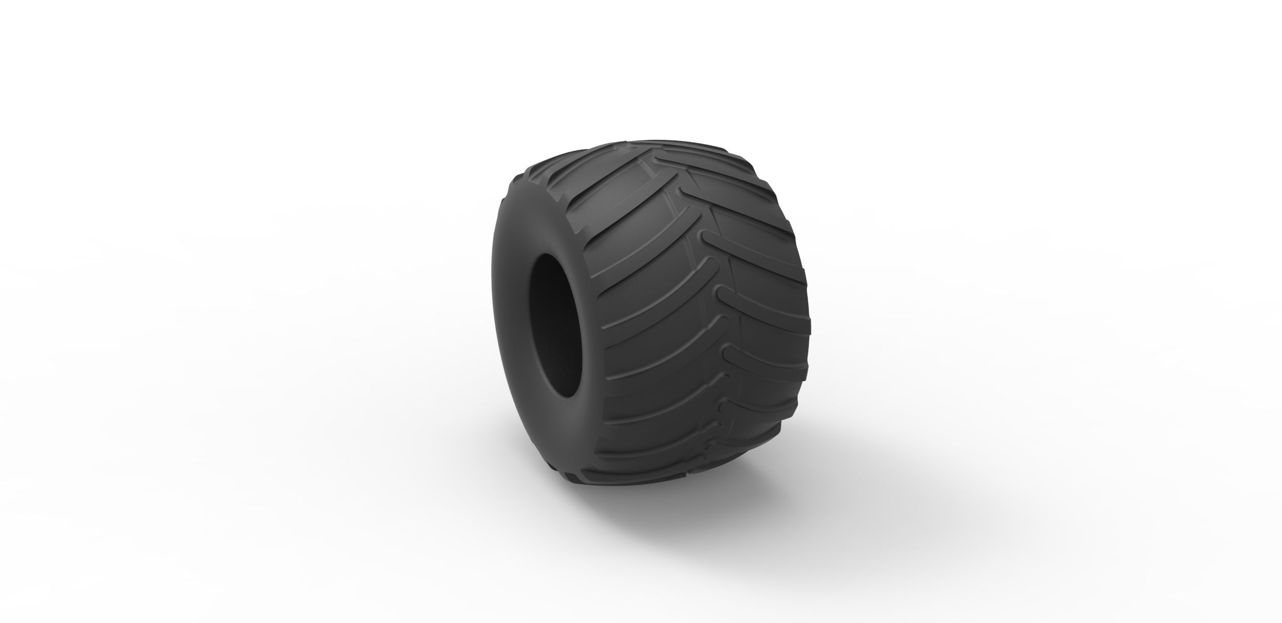 Monster truck tire Scale 1 to 25 3D print model_7
