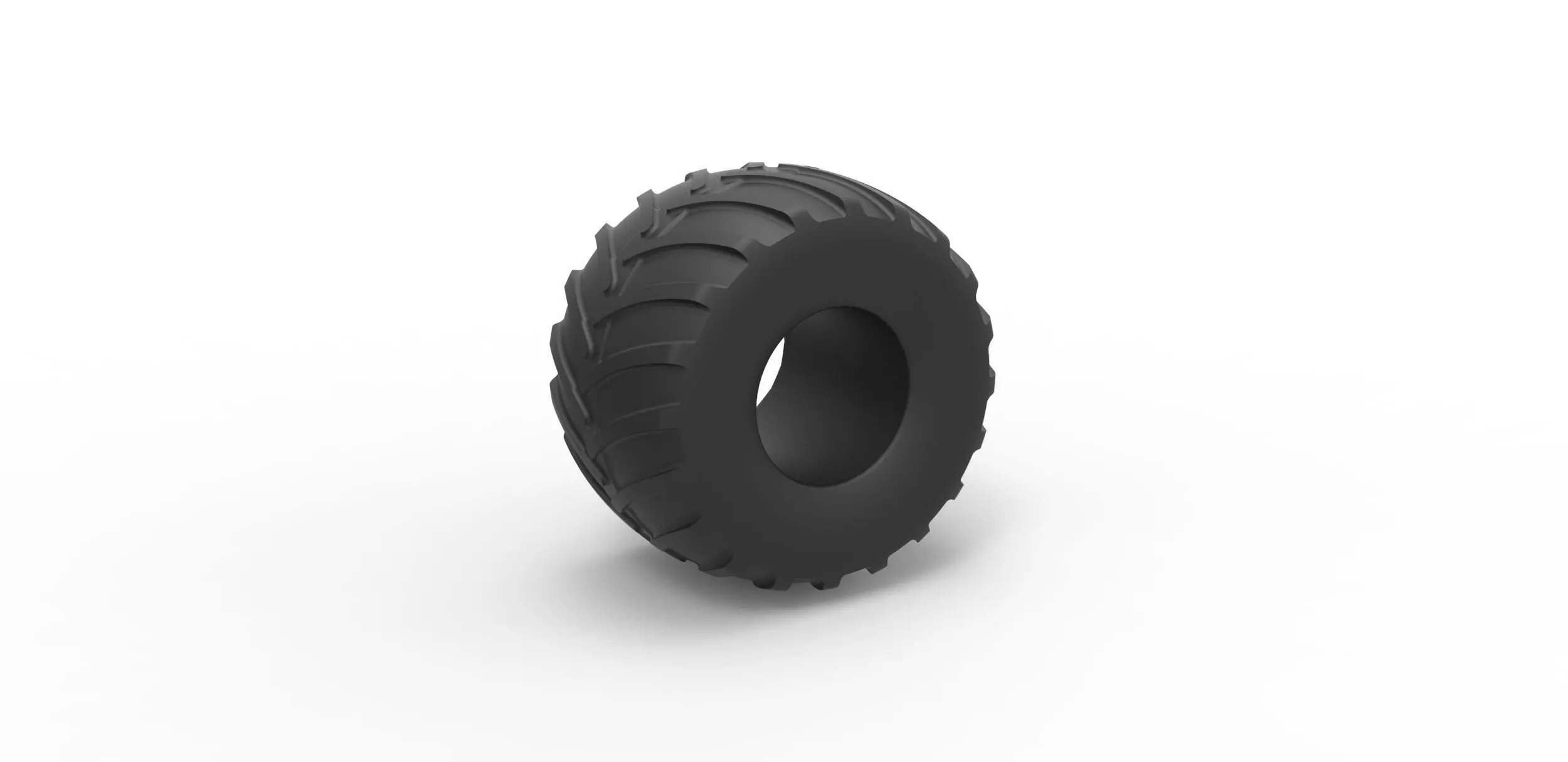 Monster truck tire Scale 1 to 25 3D print model_0