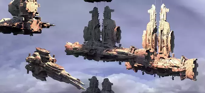 Sci-Fi Droid Warships 11