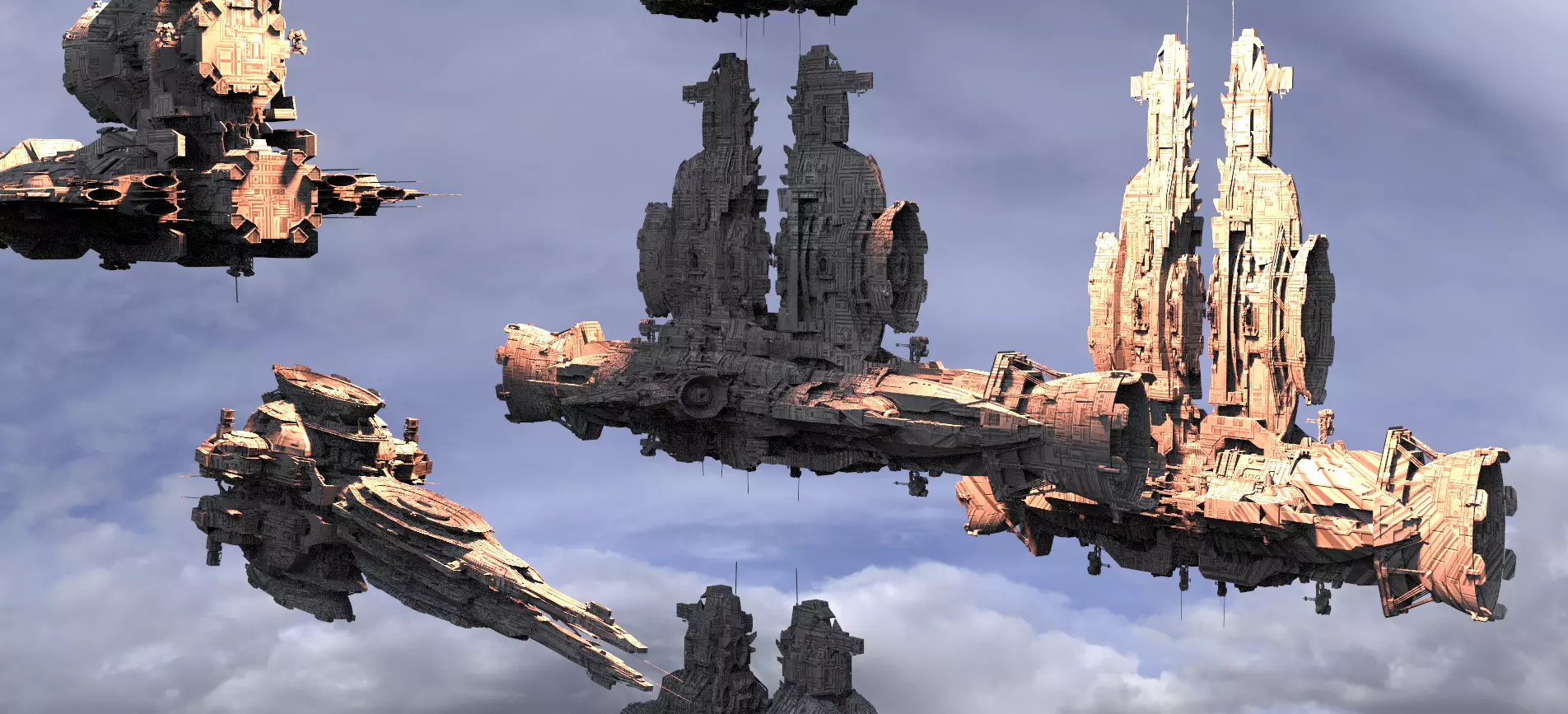 Sci-Fi Droid Warships 11 3D model_0