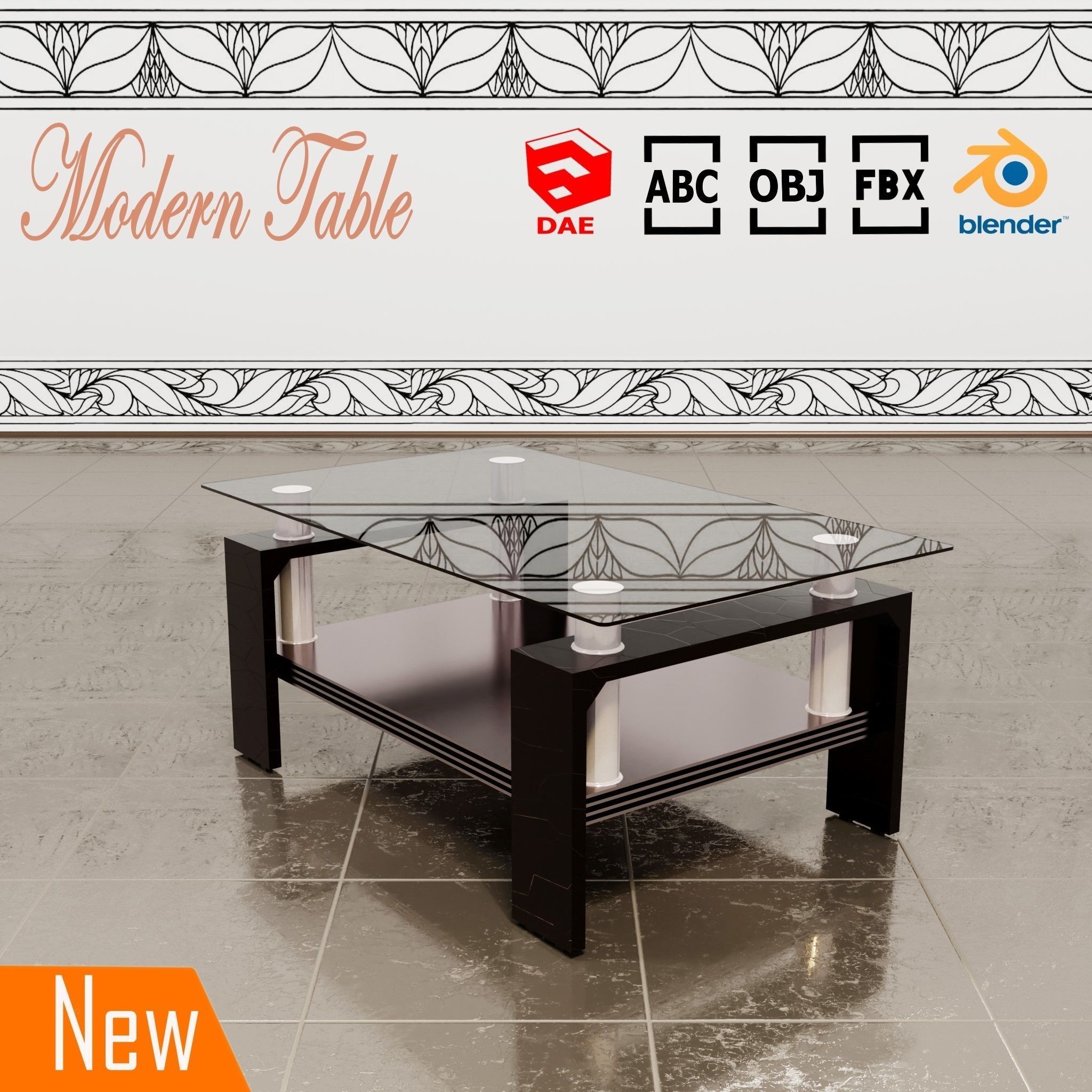 Journal table 2 Low-poly 3D model_3