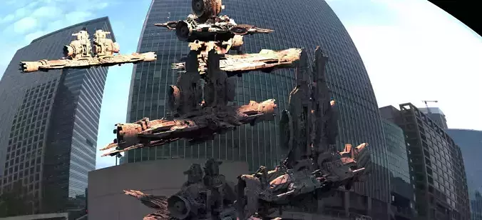 Alien Gunships Kit bash 3D