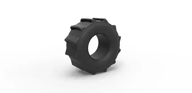 Mud dragster tire Scale 1 to 25