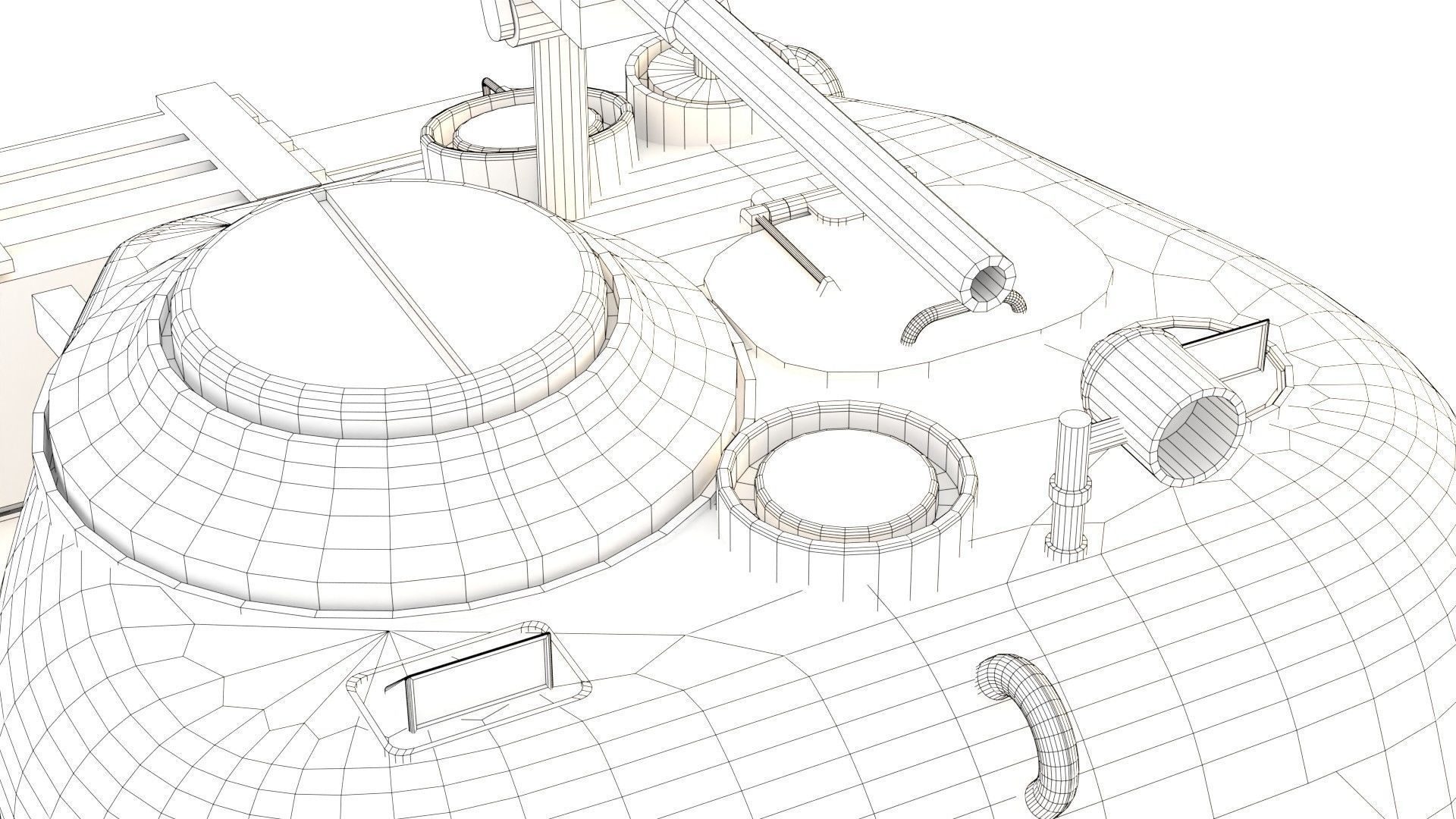 Sherman M4 Gameready Rigged Low-poly 3D model_28