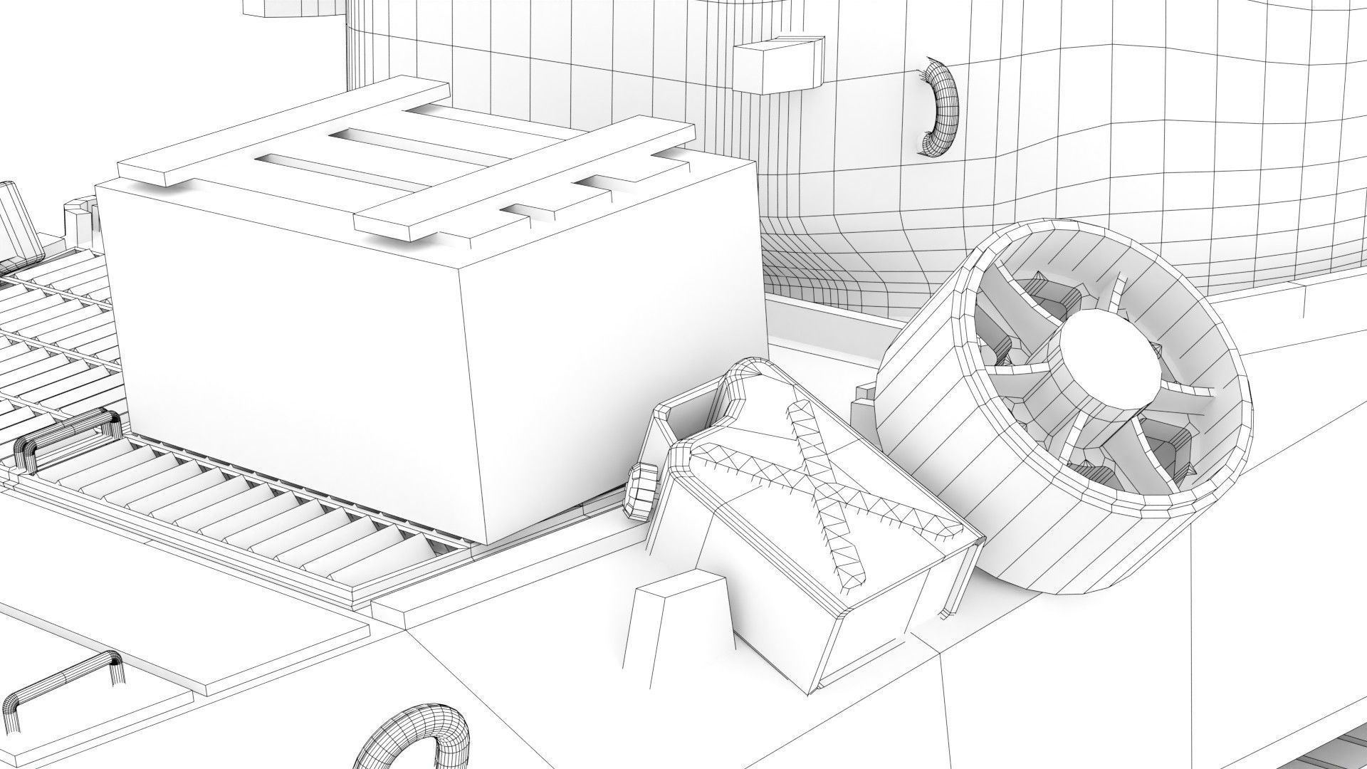 Sherman M4 Gameready Rigged Low-poly 3D model_25