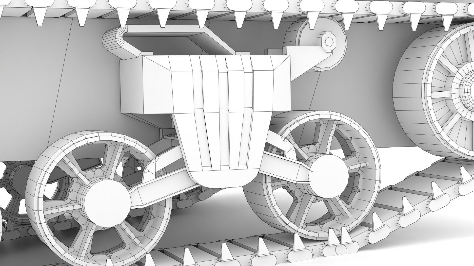 Sherman M4 Gameready Rigged Low-poly 3D model_21