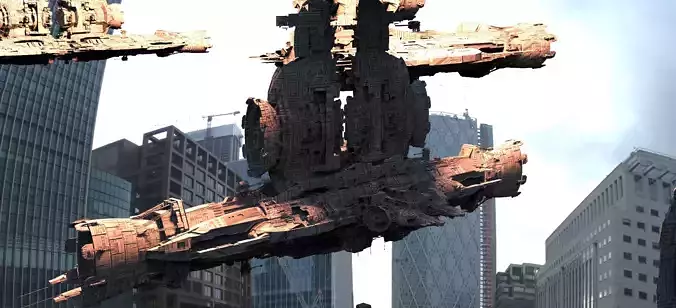 Alien Gunships Kitbash 5 Models 