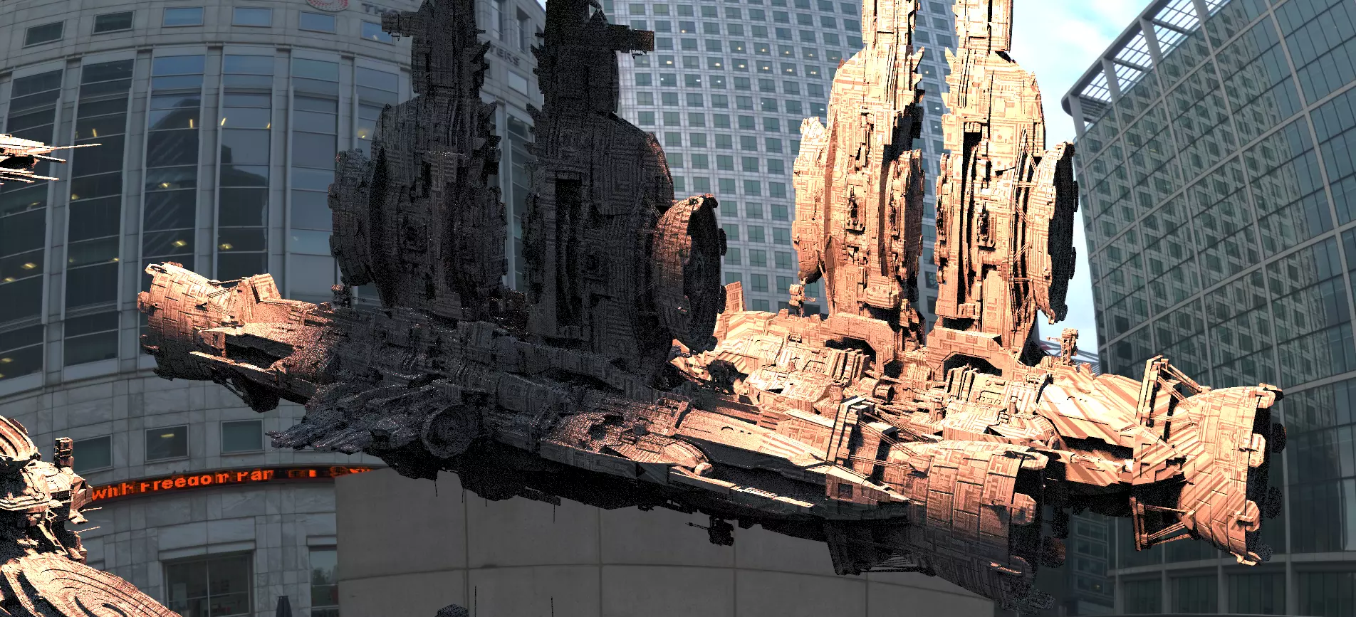 Alien Gunships Kitbash 2 3D model