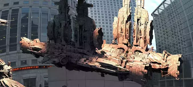 Alien Gunships Kitbash 2 3D model