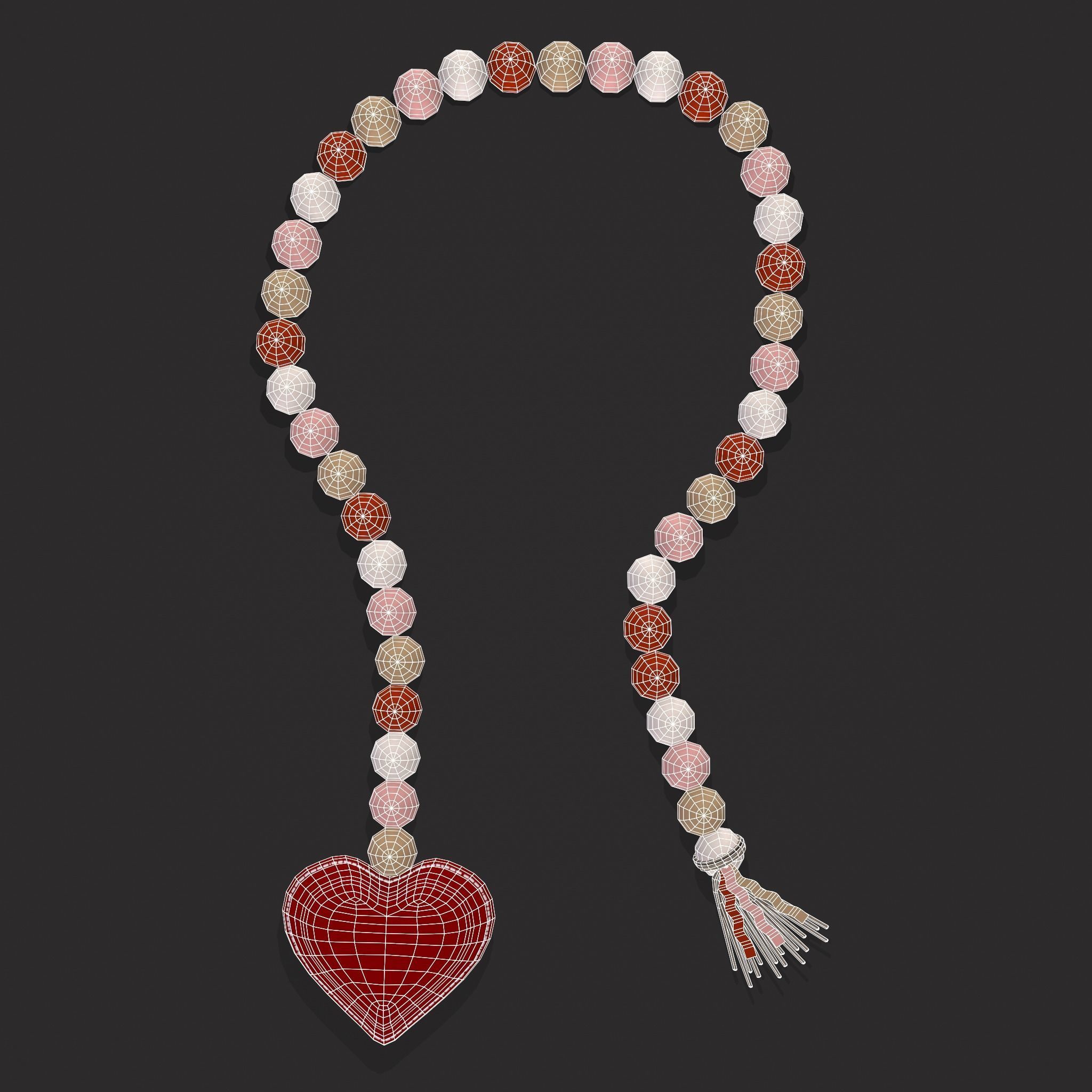 Valentines Heart trinket Cookie and Jello Squares 3D Model Collection_29