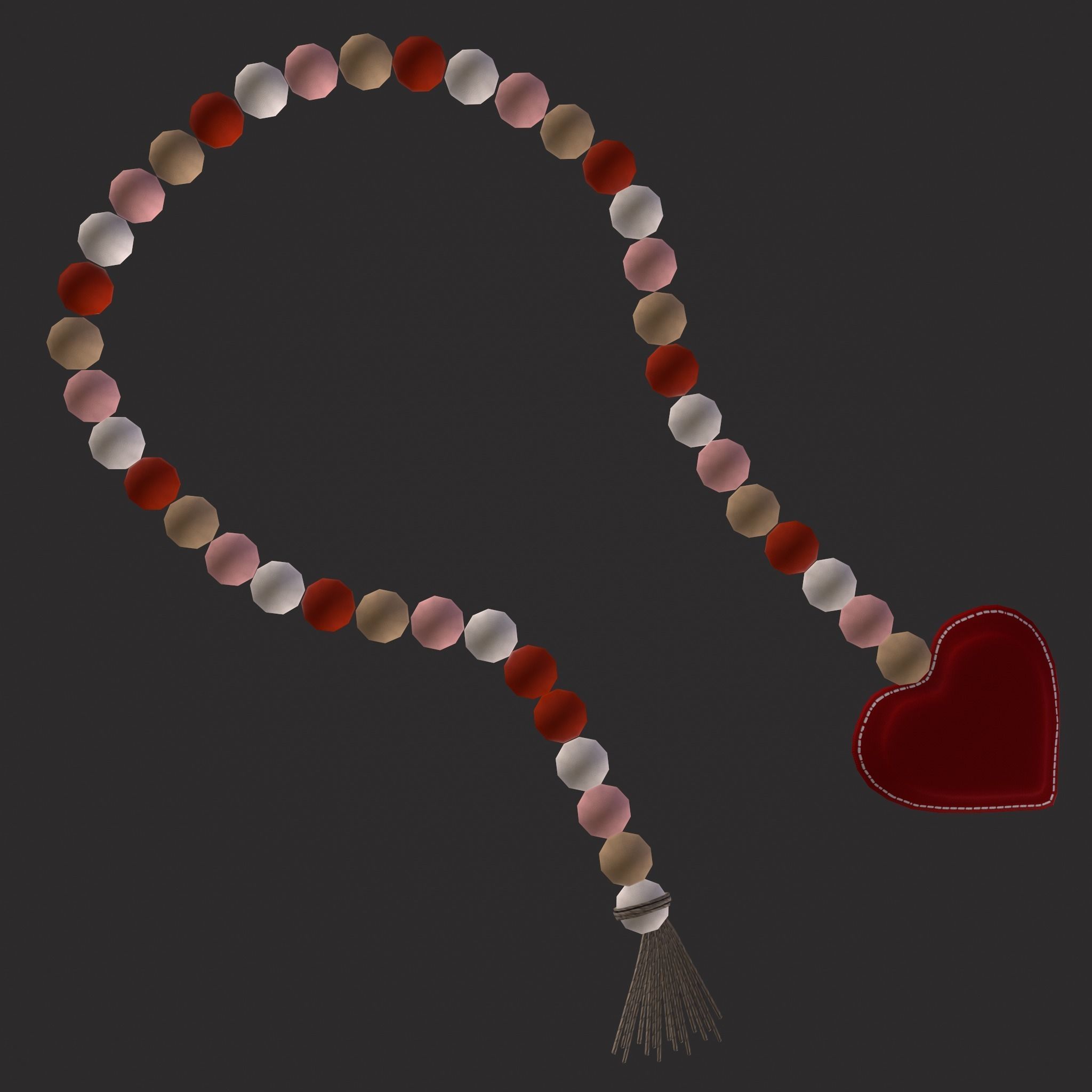 Valentines Heart trinket Cookie and Jello Squares 3D Model Collection_32