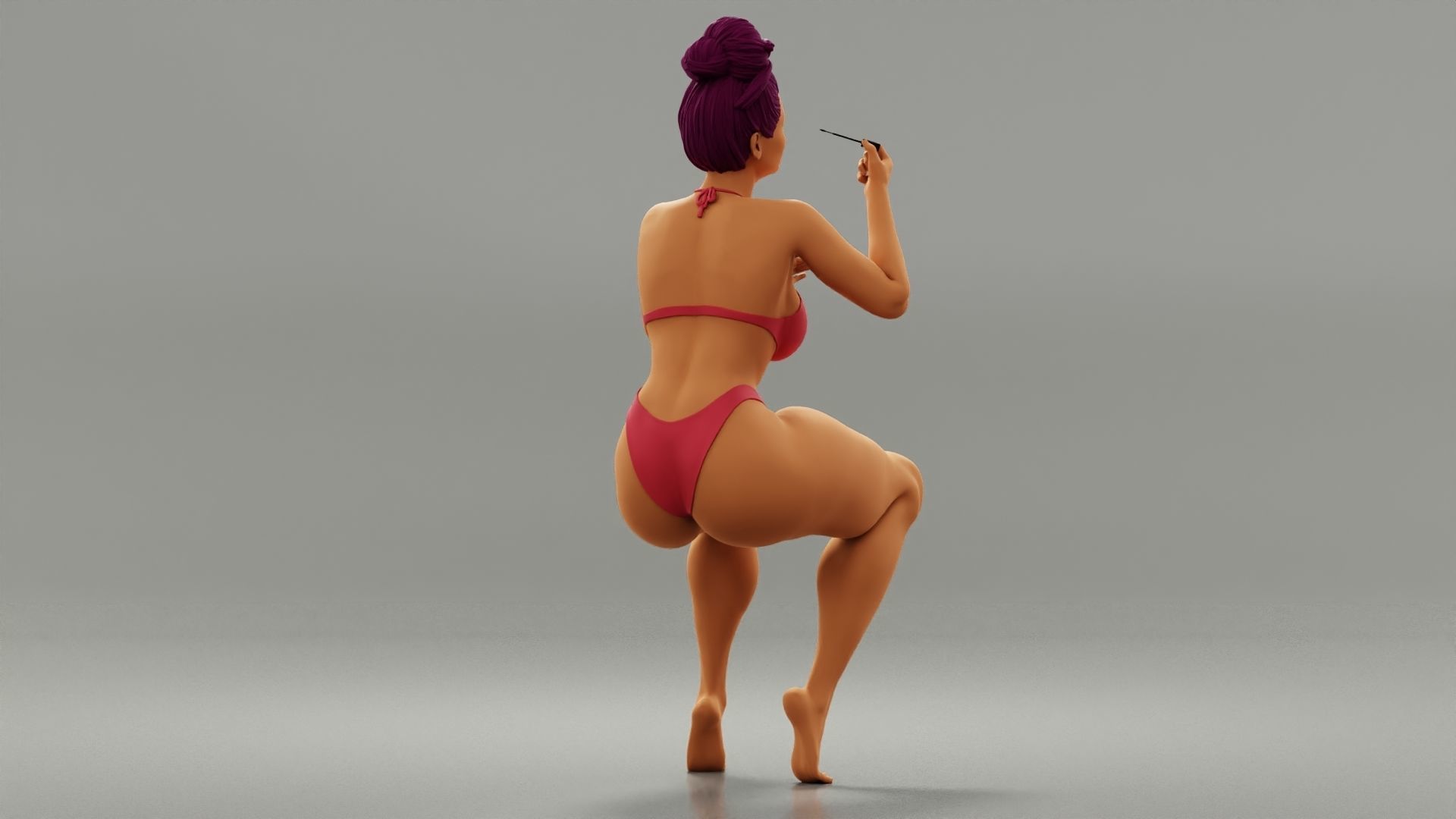 Pretty woman applying mascara makeup on her Eyelashes 3D print model_6