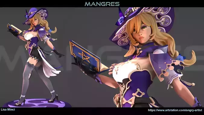 Lisa Minci - Genshin Impact - 3D Print Model
