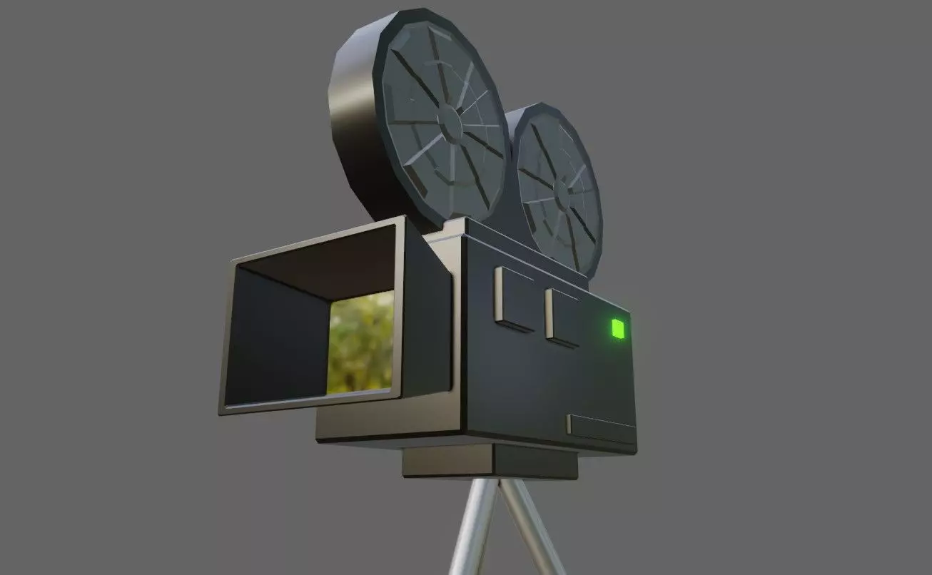 Movie Camera - Cinema Low-poly 3D model
