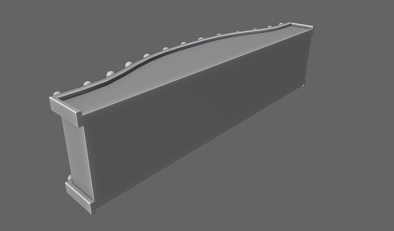 Cinema Facade - Front - Sign Low-poly 3D model_18