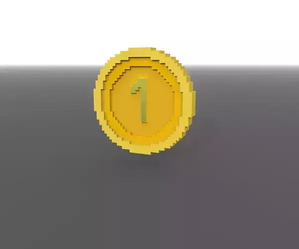Game Coin Magicavoxel  3d model