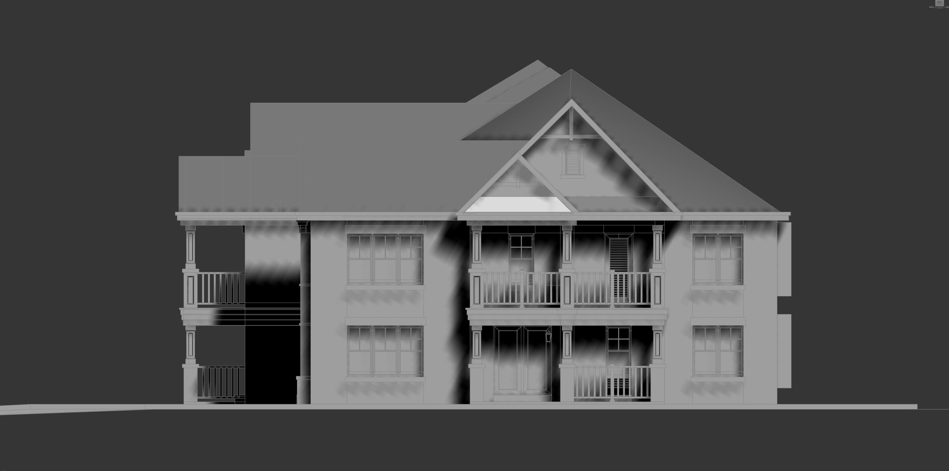 Cottage Country House Condominium 3D model_7