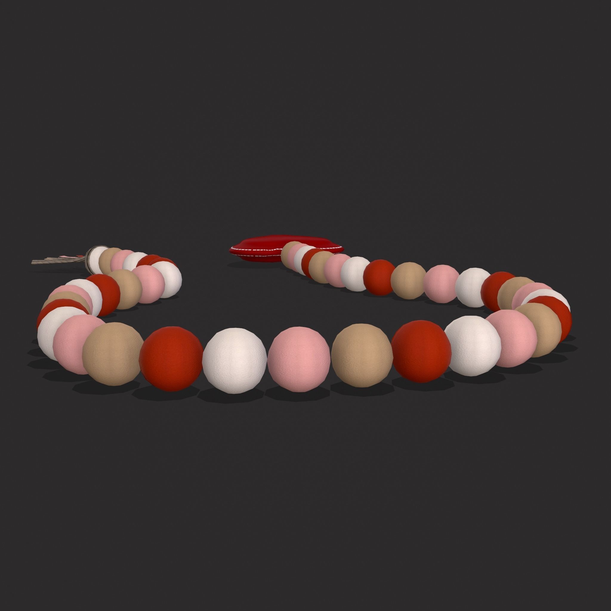 Valentines Heart Trinkets Candy Jello Cookie and Banner 3D Model Collection_35