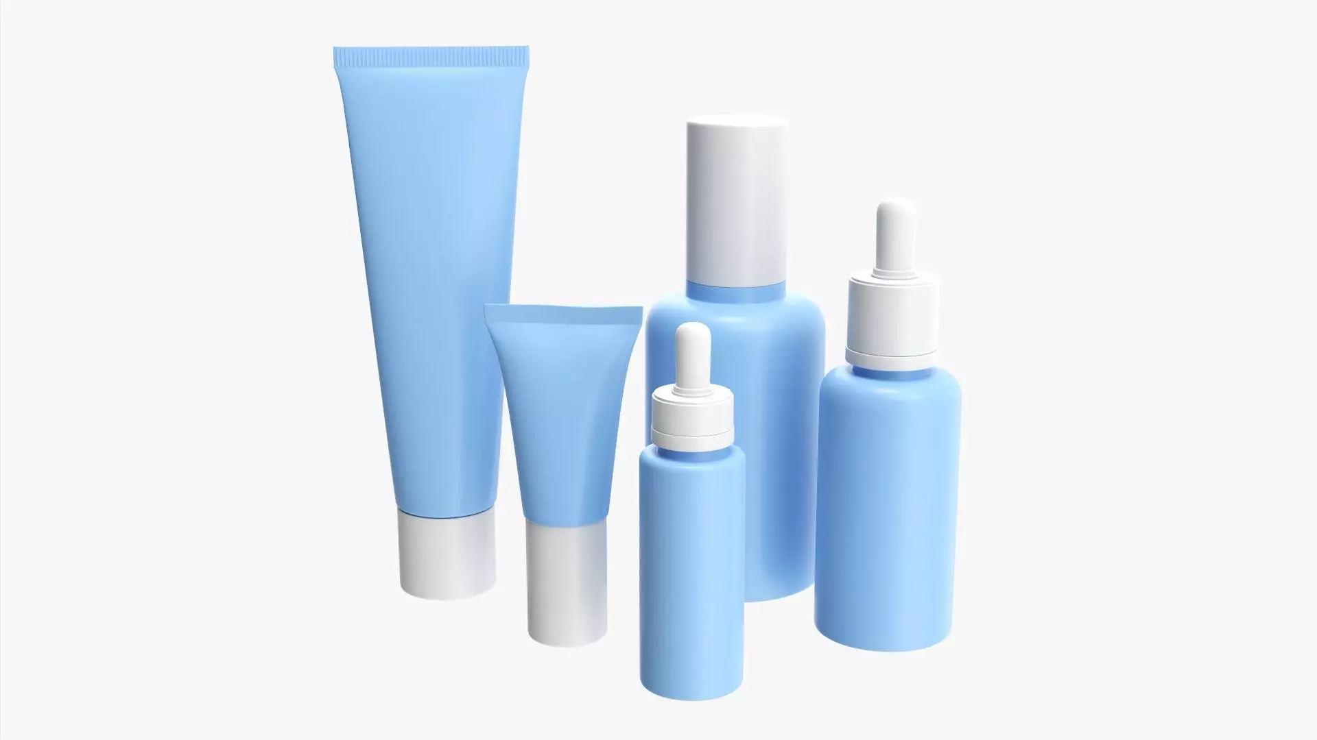 Day face care Lux set mockup 3D model_0