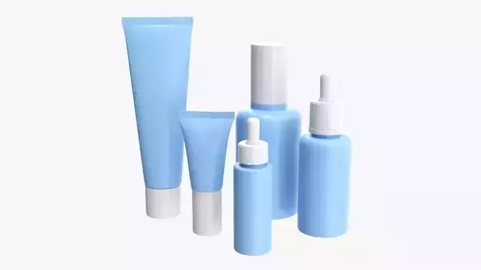 Day face care Lux set mockup 3D model