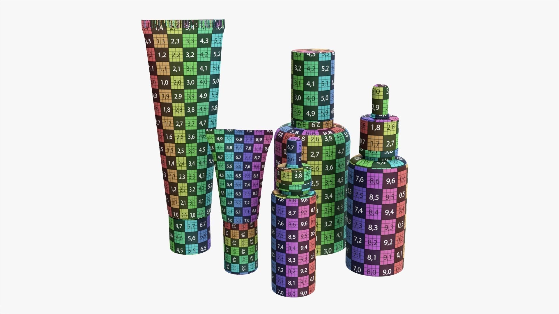 Day face care Lux set mockup 3D model_6