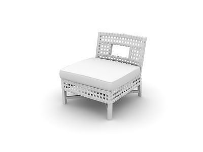 chaise rattan lounge chair Free 3D model