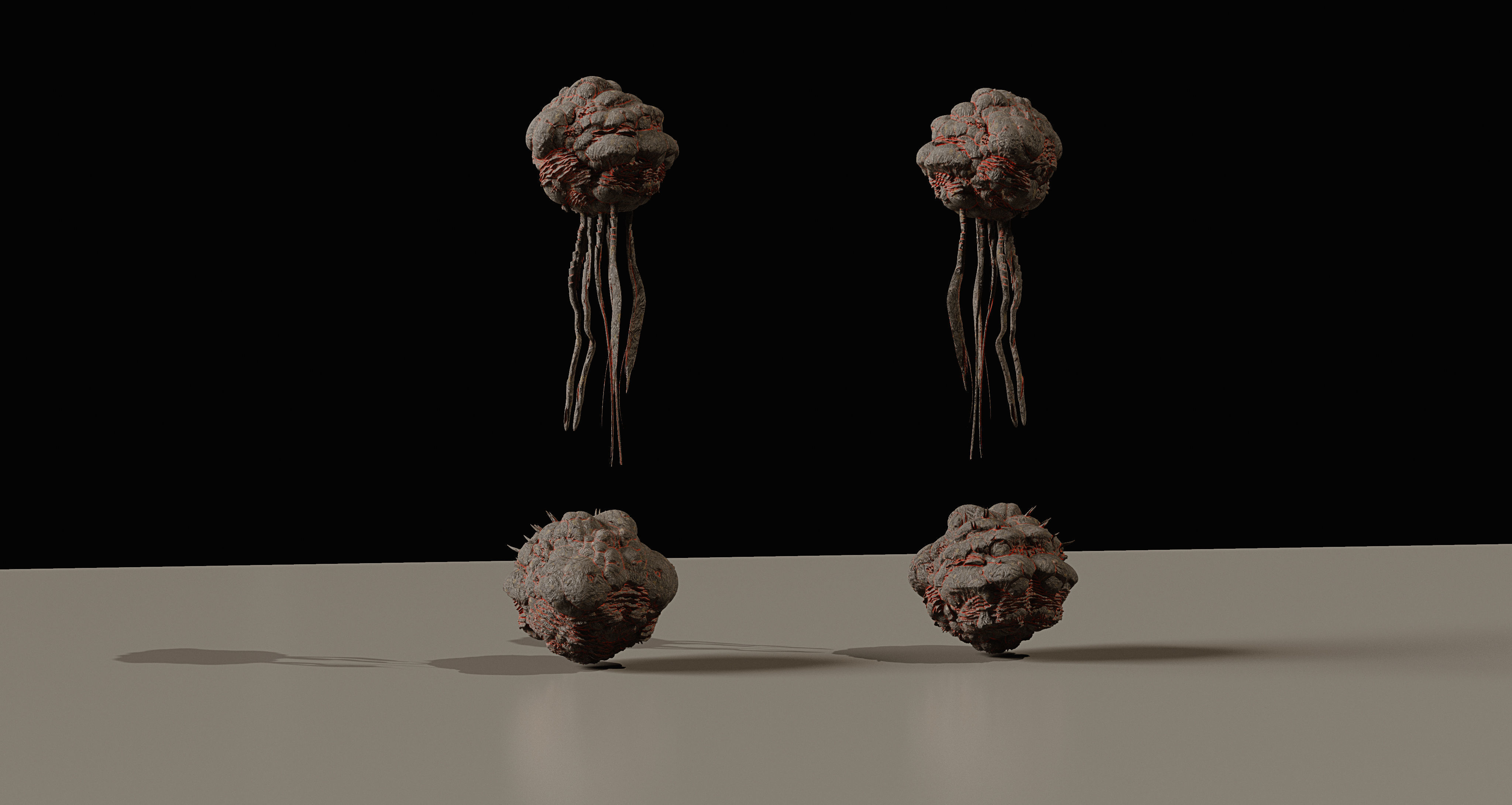 Bio-Organic Alien Structures Kitbash 3D Assets 3D model_8